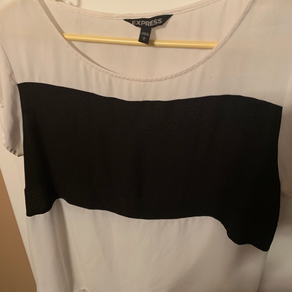 Black and white blouse